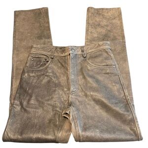 M. Julian Wilsons Leather Pants Vintage Gray Stone  Men’s Size 34 Moto
